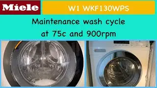 Miele W1 WKF130WPS - Maintenance wash cycle at 75c (Full cycle)