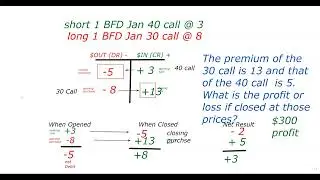 Open Net Debit of 5.  Close Net Credit of 8.  Gain of 3 points.  Series 7 Exam Prep