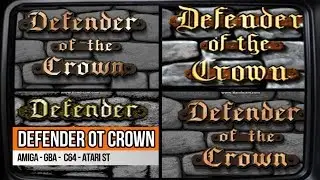DEFENDER OF THE CROWN Cinemaware 4 on 1 SPLITSCREEN GAME AMIGA C64 ATARI COMPARE 60 FPS HD 1986 !!!