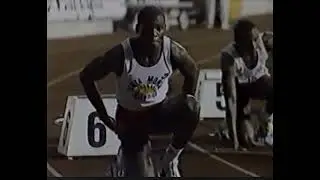 Carl  Lewis  vs  Calvin  Smith 200m during the Z&uuml;rich Weltklasse in 1983.