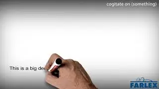 cogitate on (something)