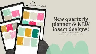 New Digital Quarterly planner for Jul-Sep 2025 + BRAND NEW Layout inserts for digital planning!!