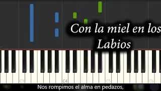 Aitana - Con La Miel En Los Labios | Piano Tutorial Acompañamiento Instrumental