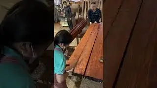Red Rosewood Door Panel Assembly | Grooving & Splicing Process Revealed #woodworking