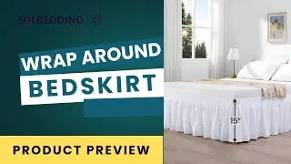 Wrap around bed skirt 🛏️ | bedskirt review  | sgi bedding #luxurybedding #bedsheets #sgibedding
