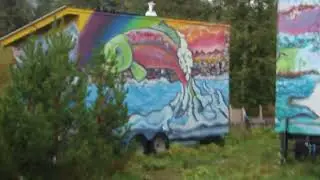 MURALS at Tiny House Warriors village 2019 Secwepemc Territory