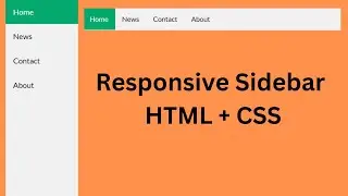 Responsive Sidebar Menu using HTML and CSS