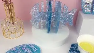 Giftboxxes&reg; | Standing Fish Coaster Silicone Resin Casting Mold Set