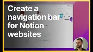 How to create a navbar for Notion Websites (navigation bar)