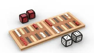 Backgammon game Lego variation speed build, MOC