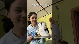 2 tier ka Black Forest cake🥰🩷#baking #cake #2tiercake #shortvideo