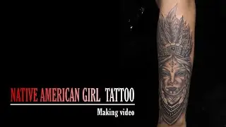 NATIVE AMERICAN GIRL TATTOO |MAKING VIDEO | INKED TATTOOZ - ALAPPUZHA, KERALA