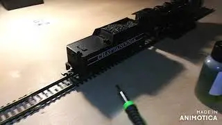 Tyco Chattanooga (1975)model 2-8-0 getting some well needed oil and grease. ho scale