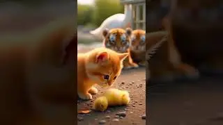 Kind Kitten and Brave Tiger Cubs Help an Injured Bird Fly Again #wildlife #animalrescue #cute