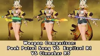 Xilonen Weapon Comparison: Peak Patrol Song VS Flute of Ezpitzal R1 VS Cinnabar | Signature worth?