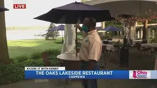 Breathtaking views of Chippewa Lake are on the menu at The Oaks Lakeside Restaurant