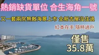 近排熱銷產品！合生海角一號又一套兩房！無敵海景單位上架 | 全新吉屋出售未入住 | 35.8萬！