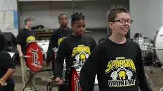Stuart Middle School's drumline is making a lot of noise