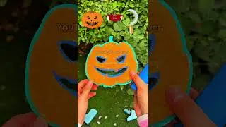 Carving Halloween Pumpkins: A Spooktacular Foam Adventure! #foamart #art #stressrelief