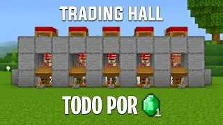 🛒 Como hacer el TRADING HALL m&aacute;s F&aacute;cil en Minecraft Bedrock 1.21