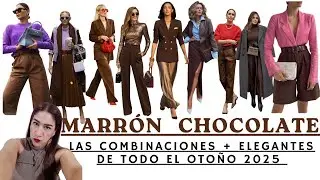 MARRON CHOCOLATE COMBINACIONES +ELEGANTES DEL OTOÑO 25! #moda #fashion #style #styleinspo #diseño