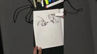 How to draw one line drawings #funny #easy #onelinedrawing #shorts