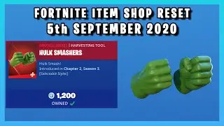 *NEW* HULK SMASHERS PICKAXE!!! (Fortnite Item Shop Reset 5th September 2020)