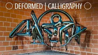 Deformed Calligraphy // Anamorphic letters - Time Lapse - odeith