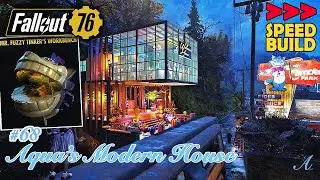 Fallout 76 camp build - Mr. Fuzzy Toy Gift shop cozy house (Aqua's Modern House #68)