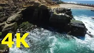 Cinematic La Jolla Cove San Diego California Ocean Waves DJI 3 Phantom Professional