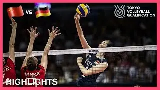 China v Germany | Highlights | Day 2 | Women's Volleyball Olympic Qualification Tournament 2019