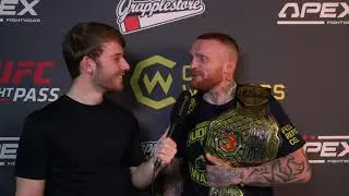 Jimmy Wallhead emotional after Cage Warriors Title victory, talks knockout over Mateuz Figlak.