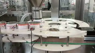 Single head milk powder filling machine tin can sealing line