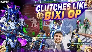 Clutches Like Bixi Op🔥 INTENSE SOLO VS SQUAD CLUTCHES IN BGMI