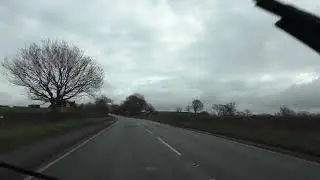 Driving On The B4084 From Worcester Through Pershore To Wick Worcestershire UK 1st March 2023
