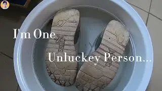 Cleaning my shoes...