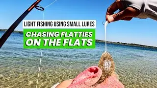 Light Fishing Using Small Lures&nbsp;| Chasing Flatties On The Flats | Fun Session #lightfishing