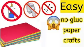 how to make paper craft without glue ll Craft ideas with paper