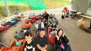 Main luge cart di Noah park Lembang.. seruuu bangeeett!! Keikei sampe mau kebalik lugenya!!