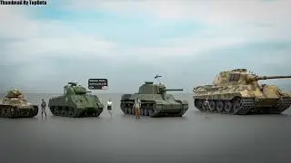 WWII Tanks Size Comparison in 3D