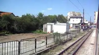 Sofia tram line 17 ride in the suburbs of the city.