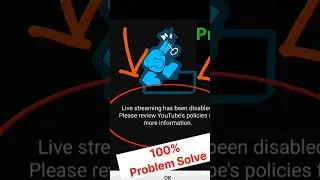 Live streaming has been disabled 😭 please review YouTube policies more information