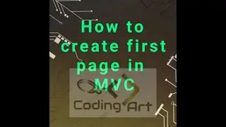 How to create first page in MVC