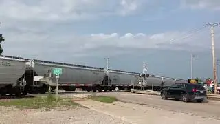 CSX 337 flies through Mt. Vernon, IA 7/26/24
