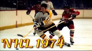NHL 1974. Chicago Blackhawks vs. Boston Bruins. (Highlights of the match)