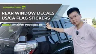 2010-2024 Toyota 4Runner Rear Window Decals Back Window Glass Side US Flag Sticker Accessories