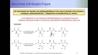 Tuto de chimie organique (PCSI) : une réaction est-elle stéréosélective ? stéréospécifique ?