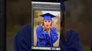 Fun Sparkle Blowing Graduation Photo Tutorial | Photoshop Editing Tutorial  #shorts