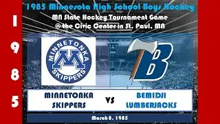 1985 MN Boys High School State Hockey Tournament, Bemidji v Minnetonka