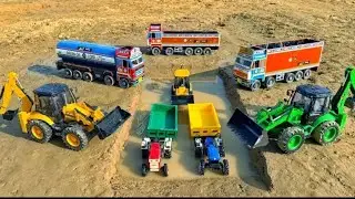 Tractor work power || JCB Track Fight || Mini Tractor|| #minitractor #jcbcartoon